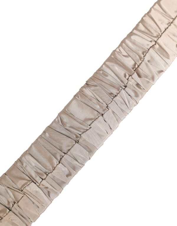 10393849.jpeg Women Beige Polyester Silver Metal Buckle Waist Belt
