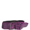 10393857.jpeg Women Purple Sequined Silver Metal Buckle Belt
