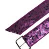 10393861.jpeg Women Purple Sequined Silver Metal Buckle Belt