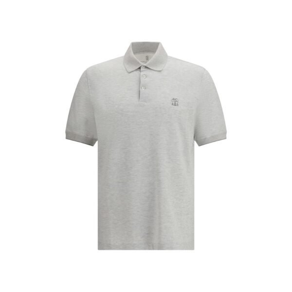 Gray Cotton Polo Shirt