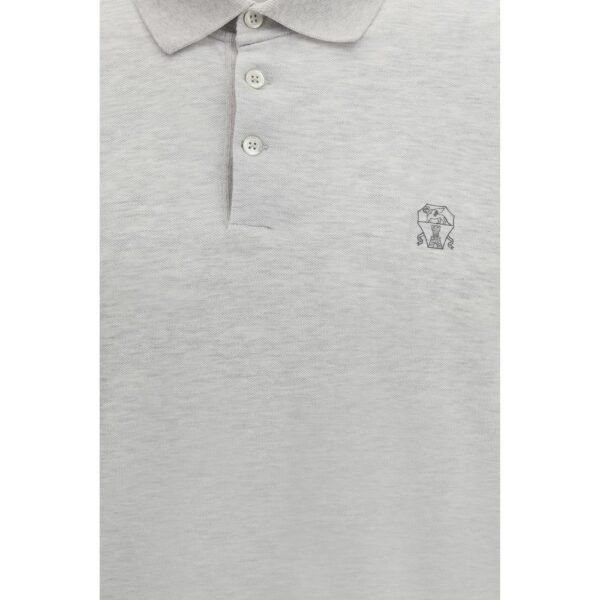 Gray Cotton Polo Shirt