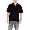 Black Cotton Polo Shirt