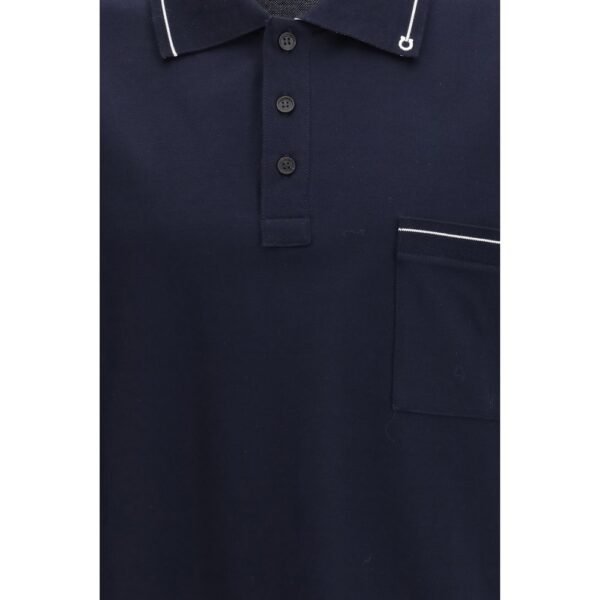 Blue Cotton Polo Shirt