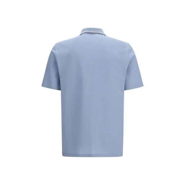 Blue Cotton Polo Shirt