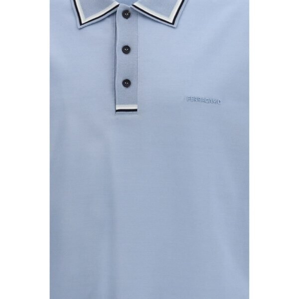 Blue Cotton Polo Shirt