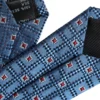 Blue Patterned 100% Silk Adjustable Men Tie