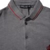 Gray Cotton Crown Collared Polo T-shirt