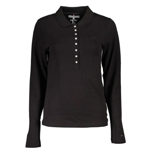Black Cotton Polo Shirt
