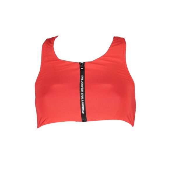 Red Elastane Swimwear