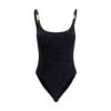 Black Polyamide One-Piece Swimsuit