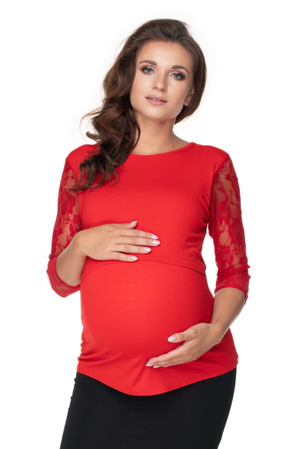 Maternity blouse model 141822 PeeKaBoo