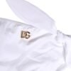 White Nylon DG Logo Plaque Bikini Bottom Swimwear